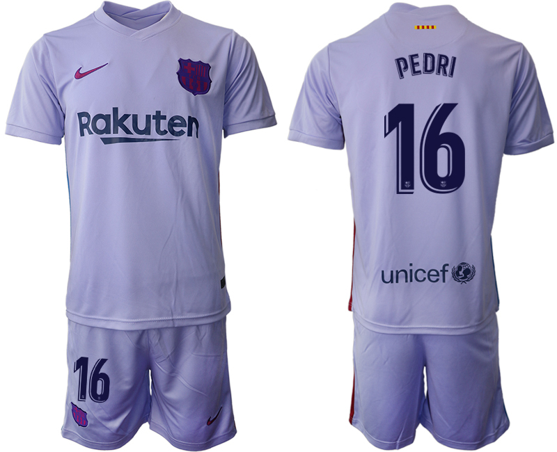 Men 2021-2022 Club Barcelona away purple #16 Soccer Jersey